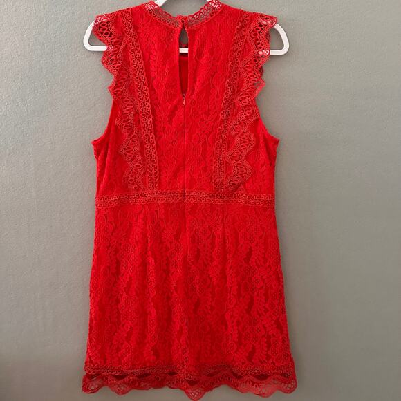 Lulus My Sweatheart Red Lace Mini Dress Size XL - Picture 9 of 14
